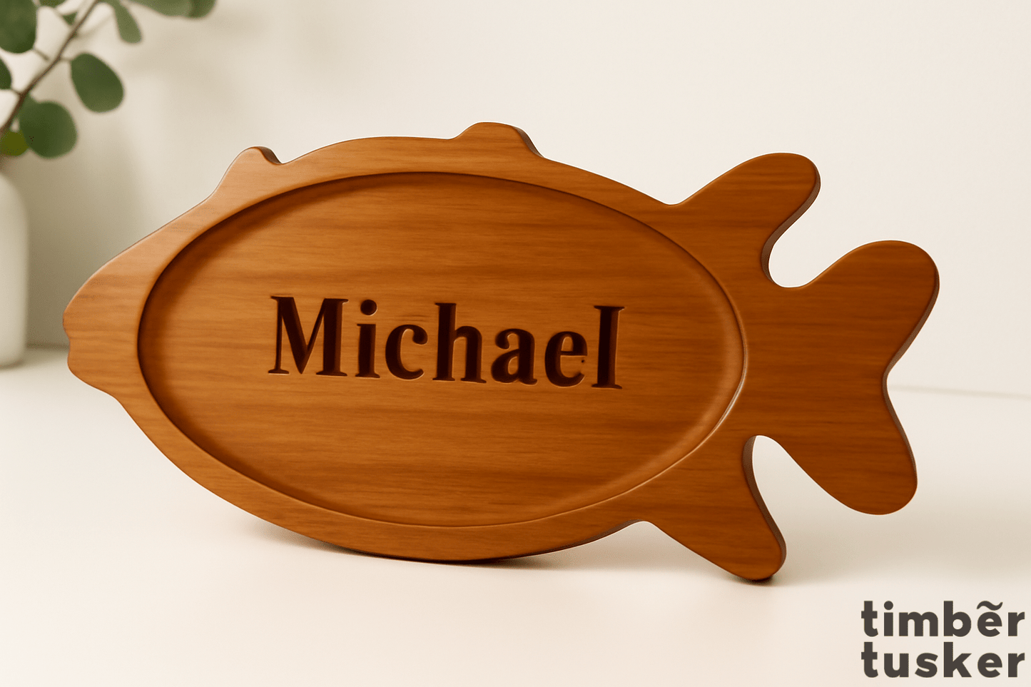 Fish - Shaped Wooden tray - Timber Tusker