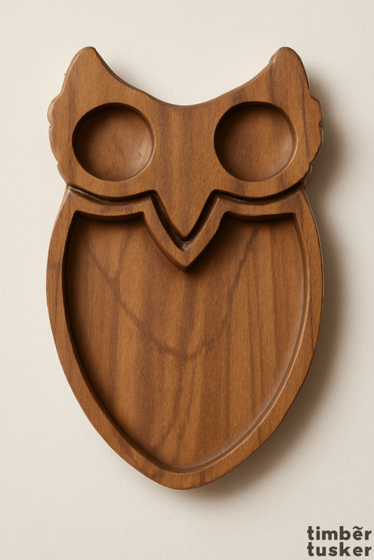 Owl - Shaped Wooden Tray - Timber Tusker